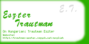 eszter trautman business card